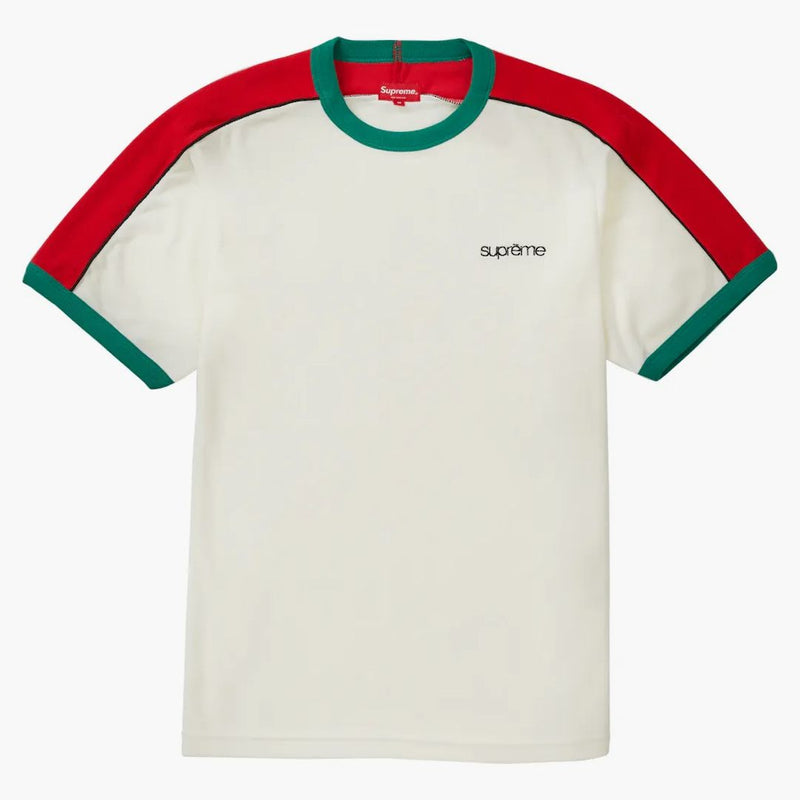 Supreme Shoulder Stripe Terry S/s Top White