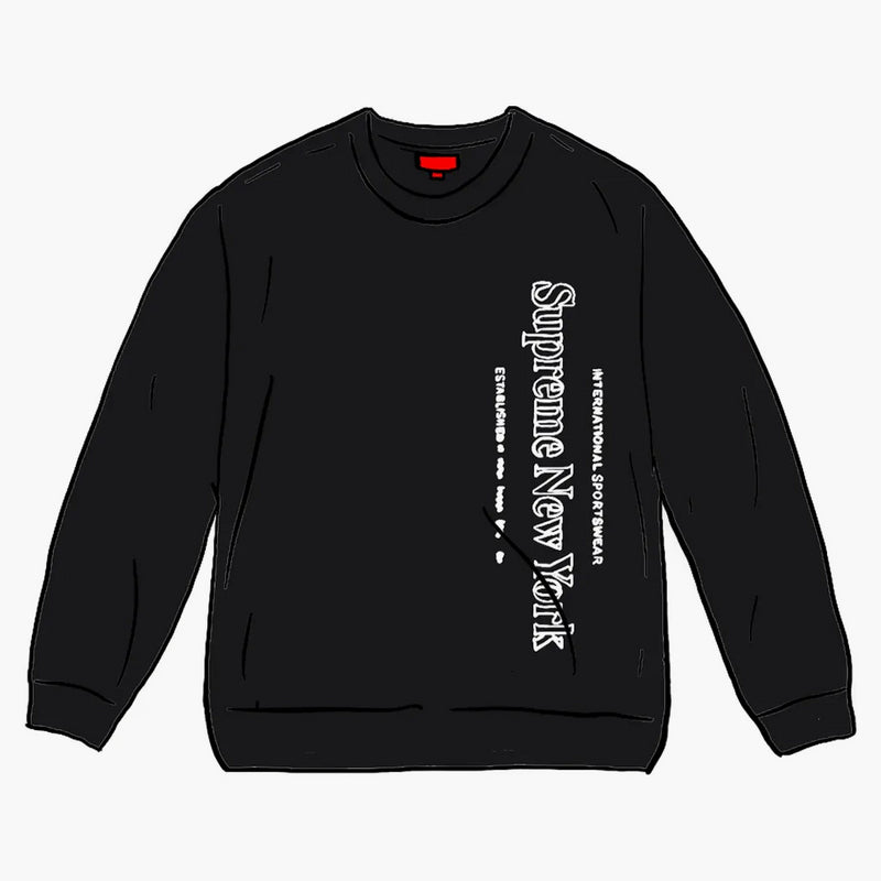 Nejvyšší boční logo CrewNeck Black