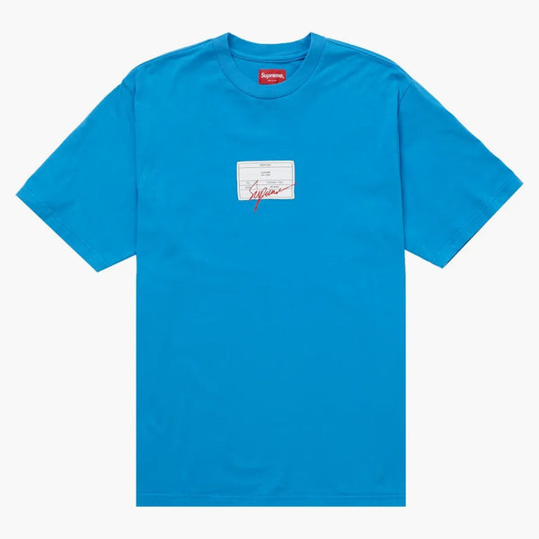 Supreme Signature Label S/S Top Bright Blue