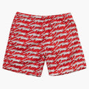 Supreme Signature Script Logo Water Short Red