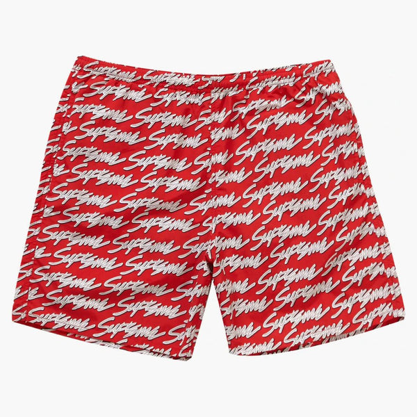 Supreme Script Script Logotipo agua corta Red