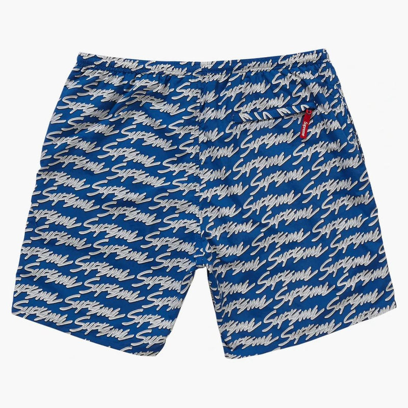 Supreme Signature Script Logo Water Short Royal