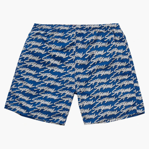 Supreme Signature Script Logo Water Short Royal