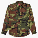 Supreme Silk Camo Shirt Woodland Camo