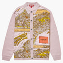 Supreme Silk Map Cardigan Pink