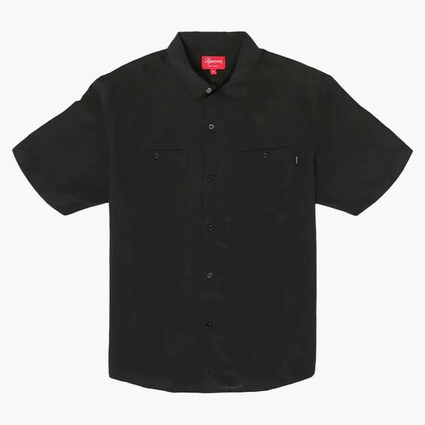 Nejvyšší hedvábná s/s pracovní košile černá