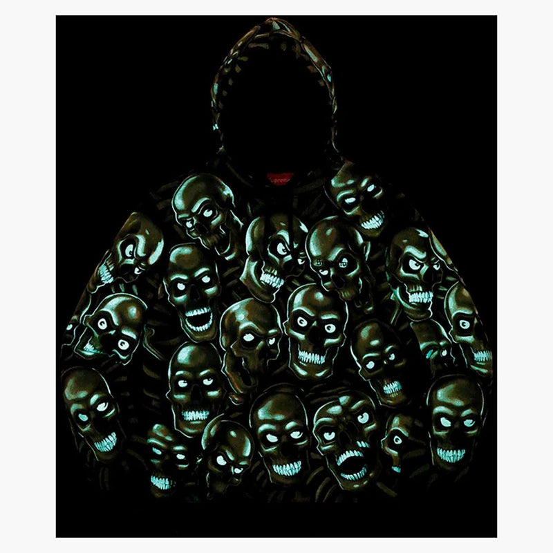 Supreme Skull Pile Hooded Sweatshirt Green
