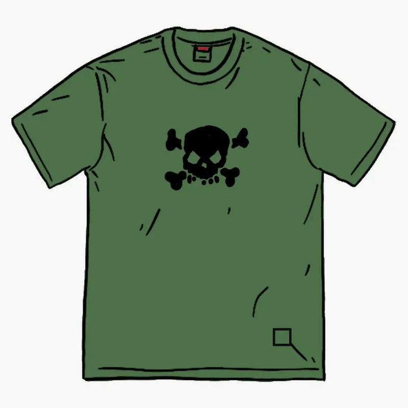 Supreme Skull S/S Top Olive