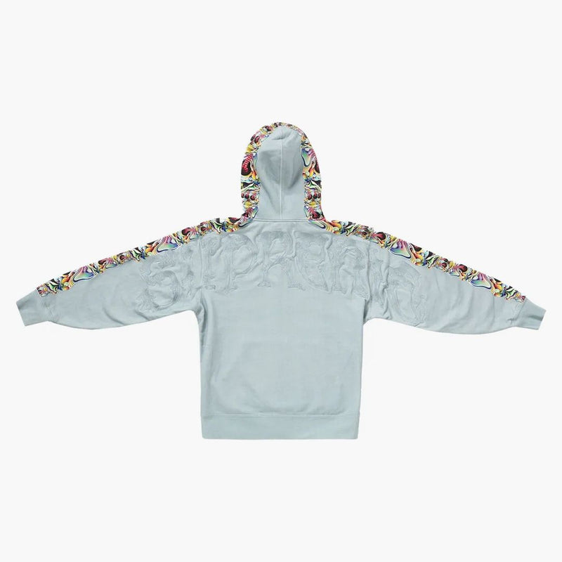 Supreme Skulls Zip Up Hooded Sweatshirt Light Slate