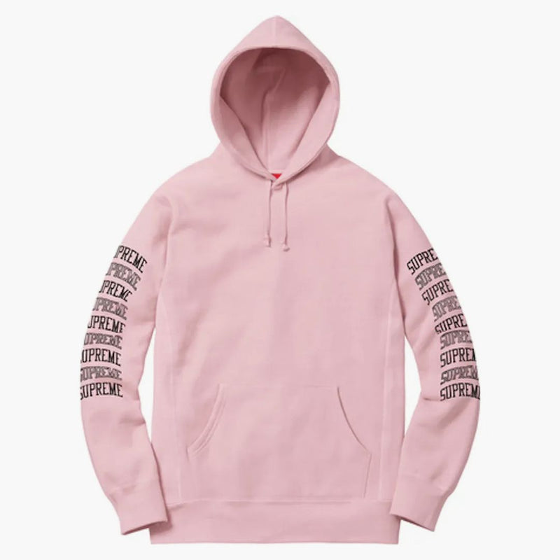 Högsta ärm båge huva tröja dammig rosa