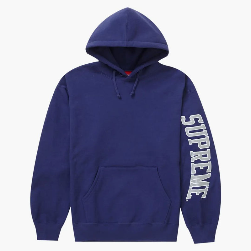 Spaccata con cappuccio ad arco a manica suprema (FW23) Navy lavato