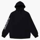 Supreme Sleeve Embroidery Hooded Sweatshirt Black