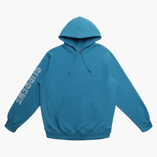 Supreme Sleeve Brodery Hooded Sweatshirt Dark Aqua