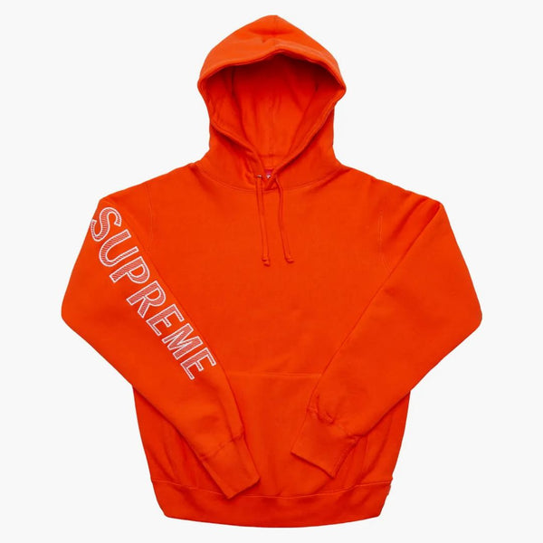 Supreme Sleeve Brodery Hooded Sweatshirt Dark Orange