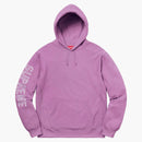 Supreme Sleeve Embroidery Hooded Sweatshirt Violet