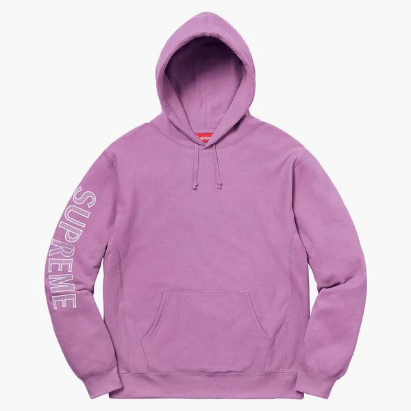 Supreme Sleeve Brodery Hooded Sweatshirt Violet