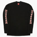 Supreme Sleeve Logo Waffle Thermal Black