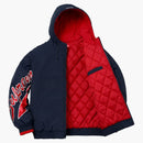 Supreme Sleeve script sideline jacket navy