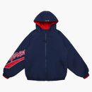 Supreme Sleeve script sideline jacket navy