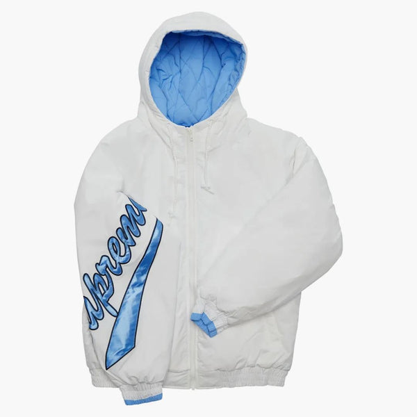 Supreme Sleeve Script Sideline Jacket White