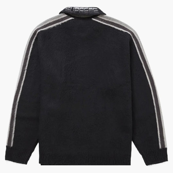 Supreme Sleeve Stripe Zip Up tröja svart