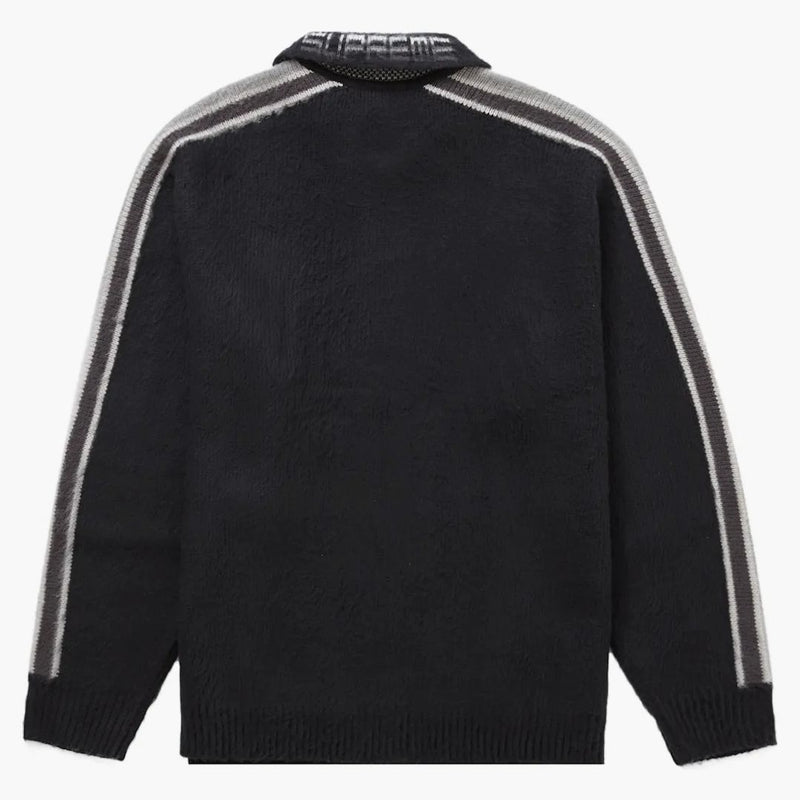 Supreme Sleeve Stripe Zip Up tröja svart