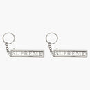 Supreme Slide Keychain (Set of 2) Silver