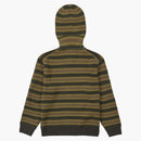 Suprema pequeña caja balaclava/tortuga suéter oliva rayas