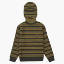 Suprema pequeña caja balaclava/tortuga suéter oliva rayas