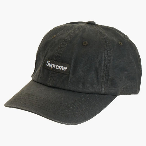 Supreme Small Box Coated Linen 6-panel svart