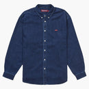 Supreme Small Box Denim Shirt (fw25) Dark Indigo