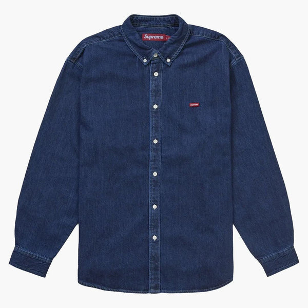 Supreme Small Box Denim Shirt (fw25) Dark Indigo