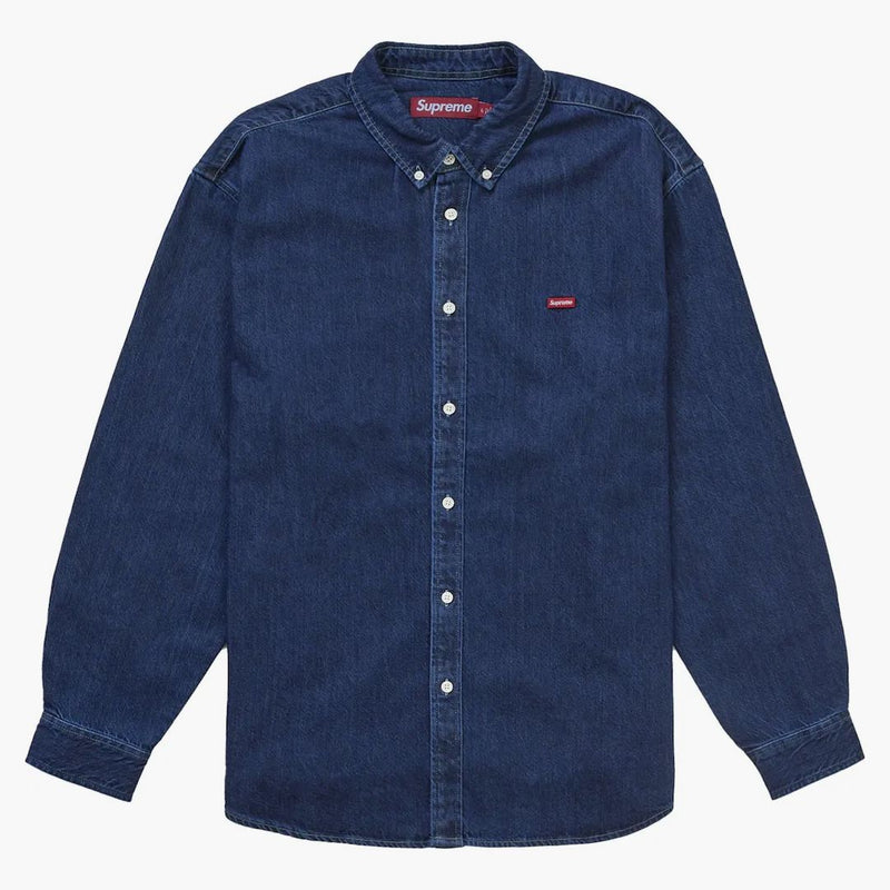 Supreme Small Box Denim Shirt (fw25) Dark Indigo