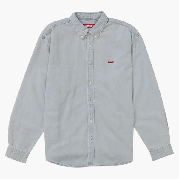 Supreme Small Box Denim Shirt (fw25) Light Indigo