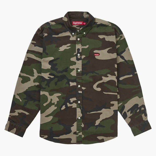 Supreme Small Box Denim Shirt (fw25) Woodland Camo