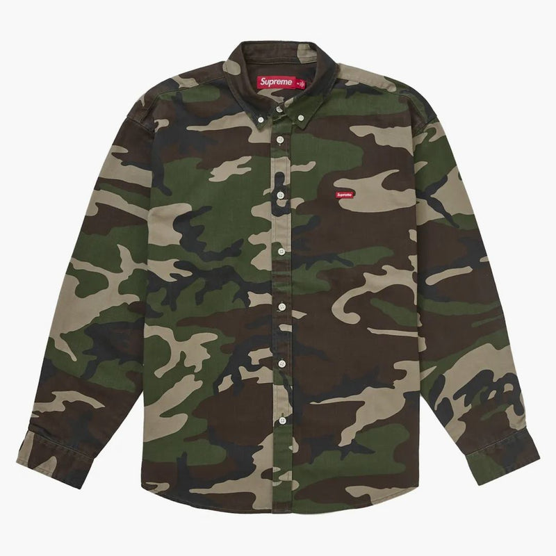 Supreme Small Box Denim Shirt (fw25) Woodland Camo