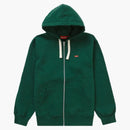 Supreme Small Box Drawcord Zip Up Hooded Sweatshirt Dark Green