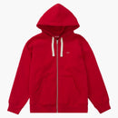 Supreme Small Box Drawcord Zip Up Hooded Sweatshirt Red