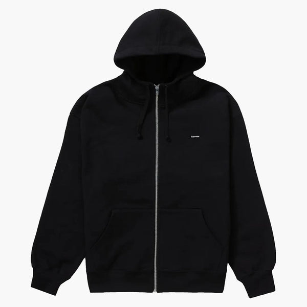 Nejvyšší malá krabička na obličej na zip Up Hooded Mikina černá