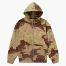 Supreme Small Box Facemask Zip Up Hooded Sweatshirt Chocolate Chip Camo
