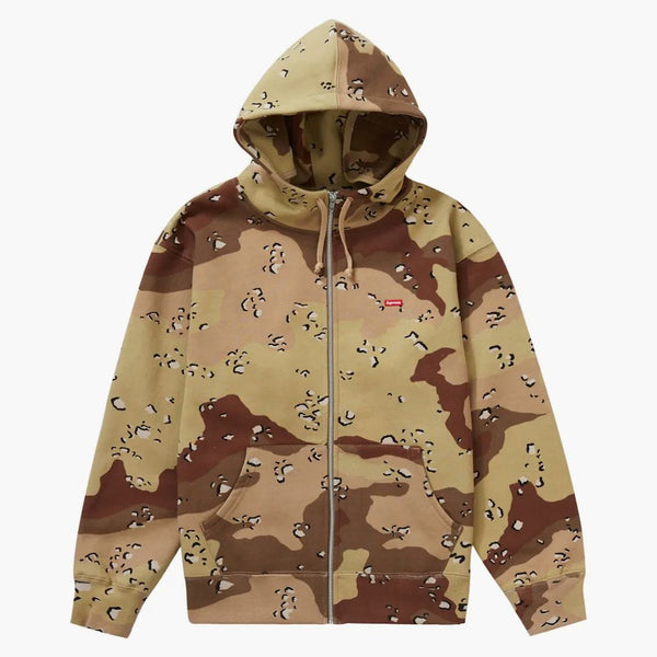 Supremo Small Box Mamask Zip Up Felpa con cappuccio Cami di cioccolato