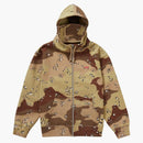 Supreme Small Box Facemask Zip Up Hooded Sweatshirt Chocolate Chip Camo