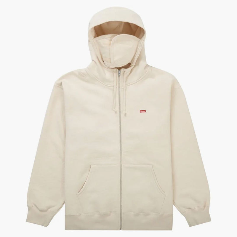Supreme Small Box Facemask Zip Up Hooded Sweatshirt (FW21) Natural