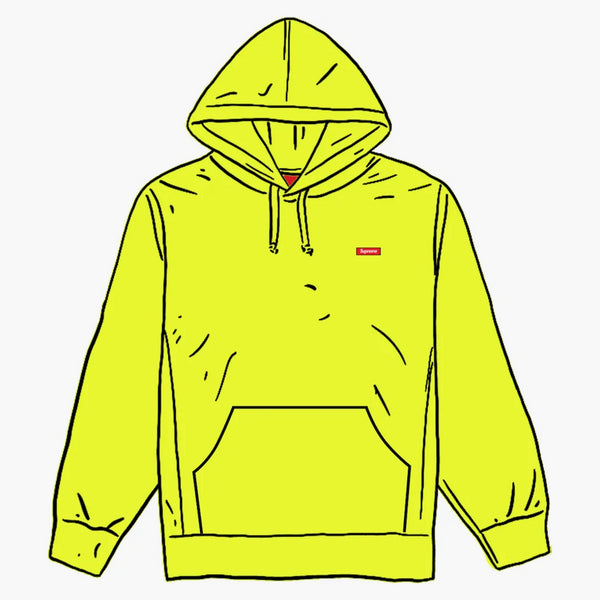 Supreme Small Box Hooded Sweatshirt ljusgul