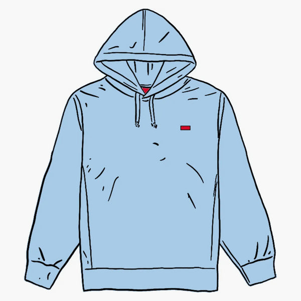 Supreme Small Box Hooded Sweatshirt Ice Blue