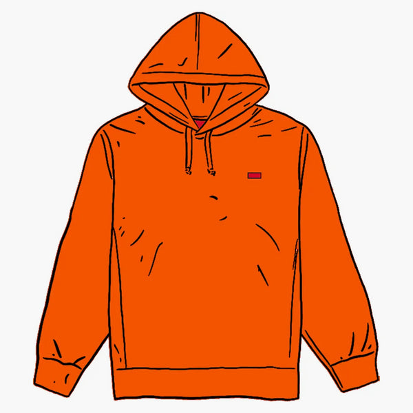 Supreme Small Box Hooded Sweatshirt Orange
