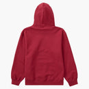 Nejvyšší mikina s kapucí s malou krabicí (SS23) tmavě červená