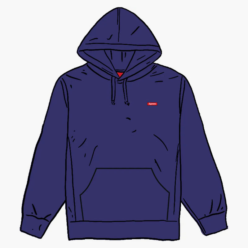 Supreme Small Box Hooded Sweatshirt Washed Navy