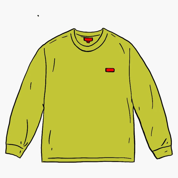 Supreme Small Box L/S TEA Dark Lime