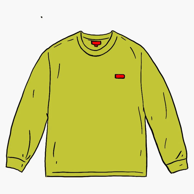 Supreme Small Box L/S TEA Dark Lime